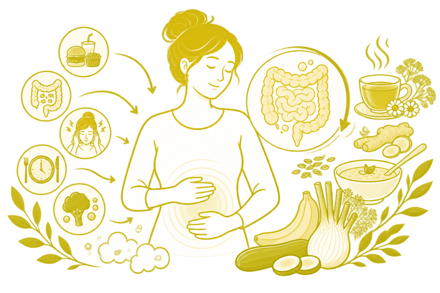 Aufgeblähter Bauch: Ursachen und was im Alltag hilft